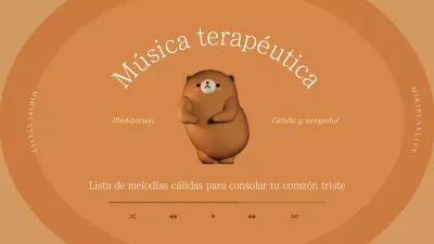 Funda para lista de reproducción de depresión simple mindfulness en marrón y beige
