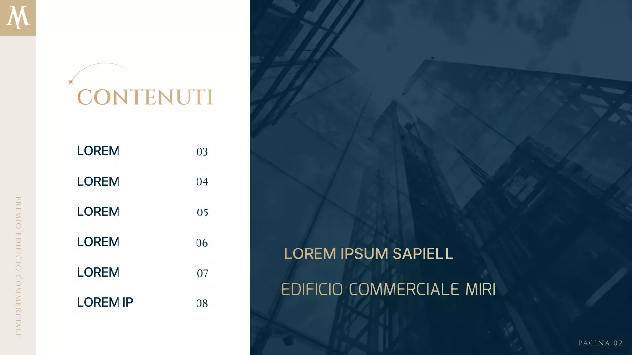 Un lussuoso annuncio immobiliare in blu navy e oro