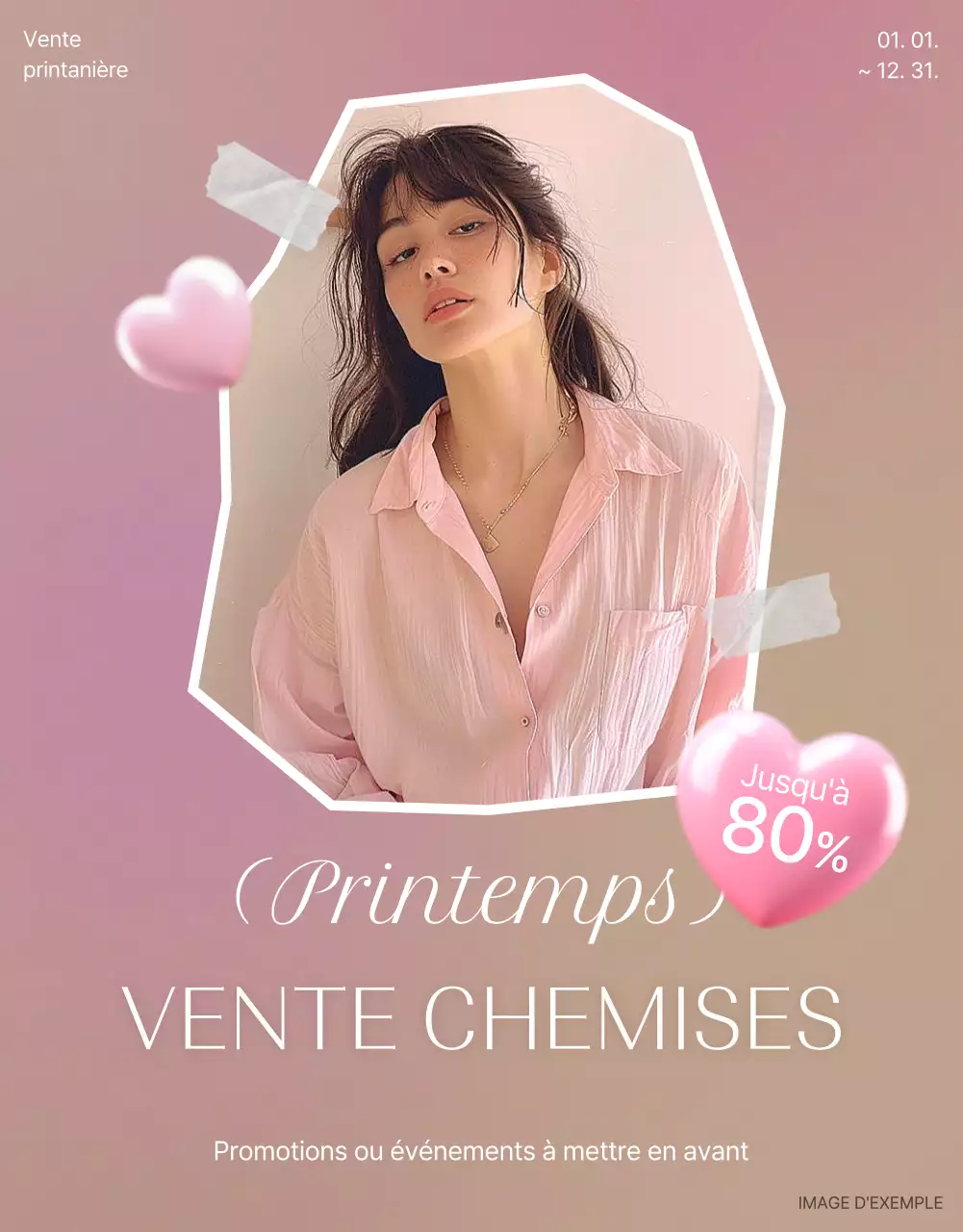 Promouvoir une couverture rose, tendance et à la mode