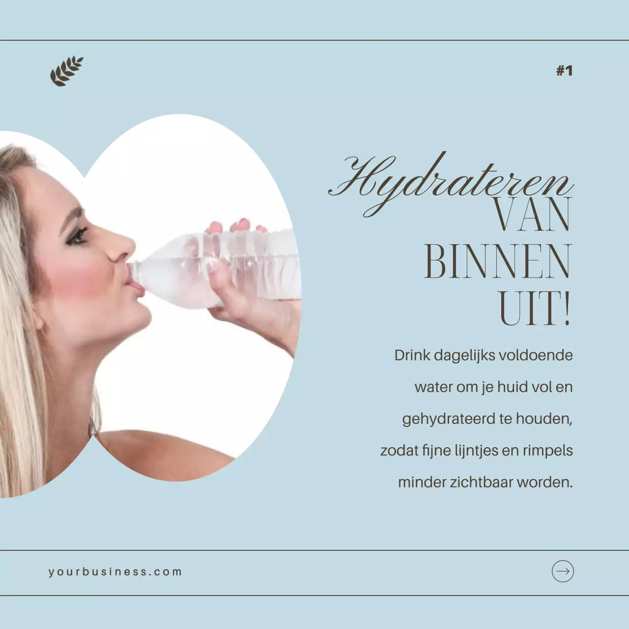 Hemelsblauwe en bruine elegante tips voor huidverzorging