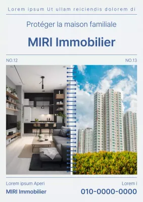 Une simple annonce de propriété à vendre en bleu clair