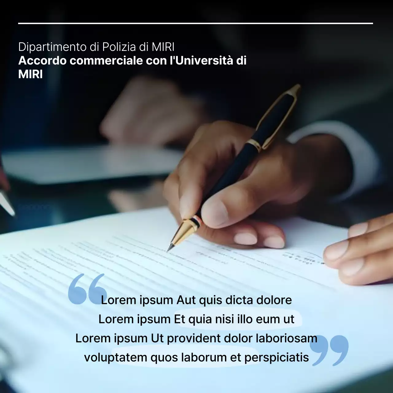 Promuovere i contenuti della polizia in blu e bianco