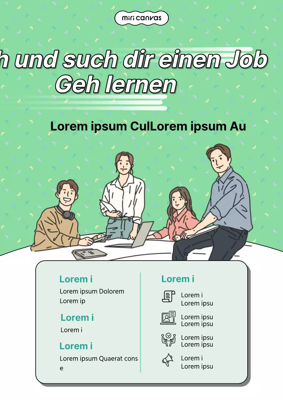 Eine niedliche, chartreusefarbene Stellenausschreibung für die Zusammenarbeit zwischen Industrie und Akademia