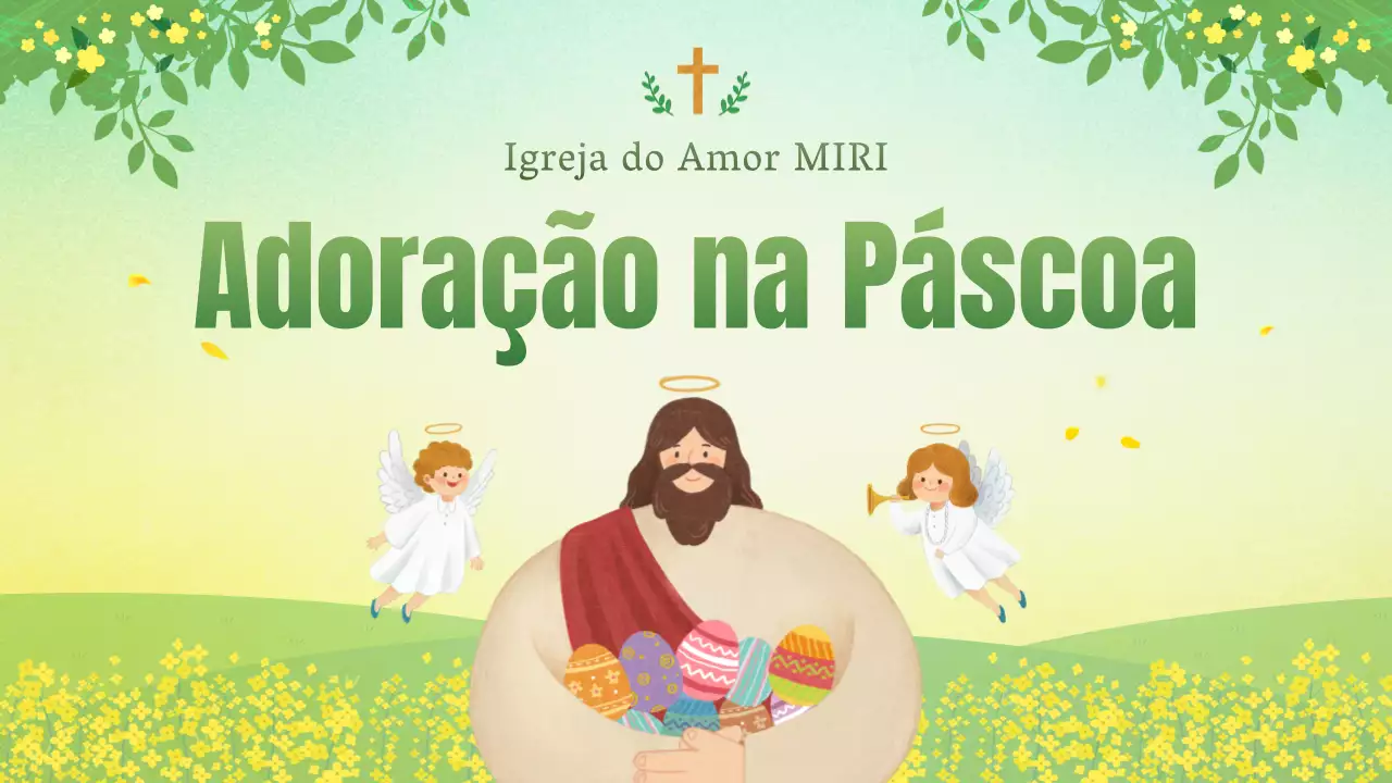 Um guia para as celebrações naturais da Páscoa nas igrejas, em tons de amarelo e verde