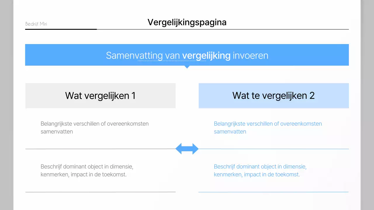 Een eenvoudig bedrijfsrapport in blauw en grijs