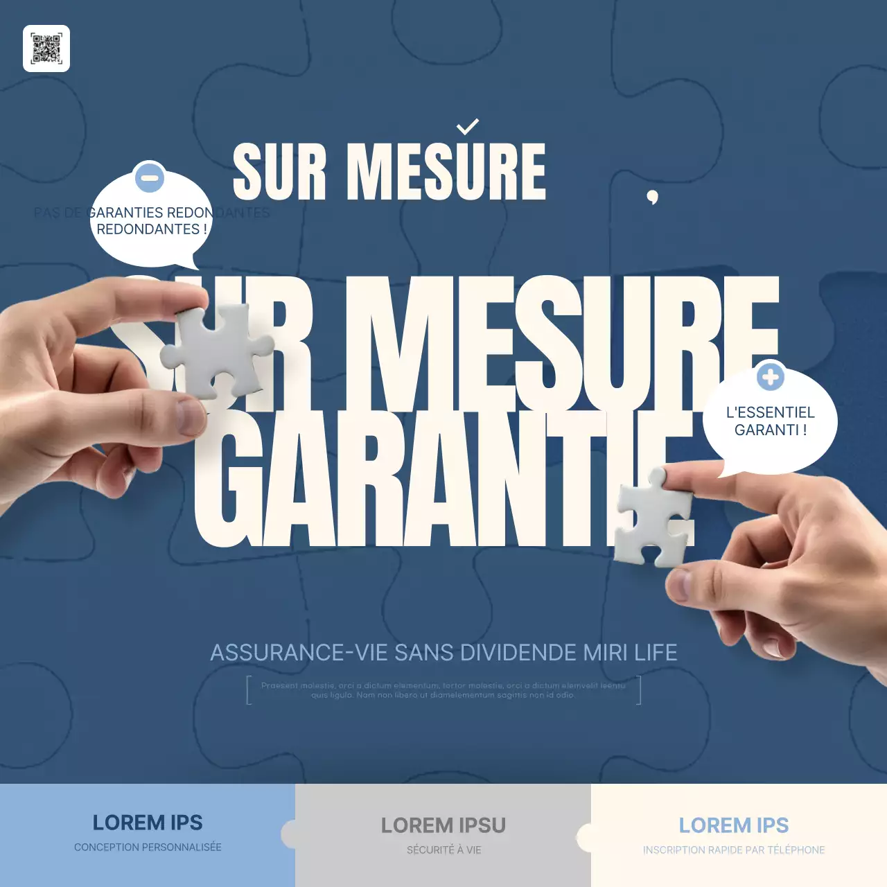 Informations sur la politique mises en évidence en bleu marine et en ivoire