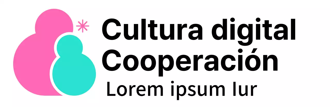 Logotipo conceptual para una asociación de instituciones educativas en rosa y menta