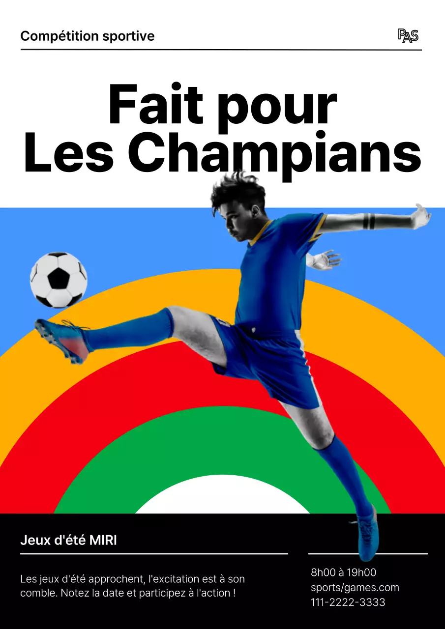 Promouvoir InterHigh, une compétition nationale d'athlétisme moderne pour les lycées, en rouge et bleu.