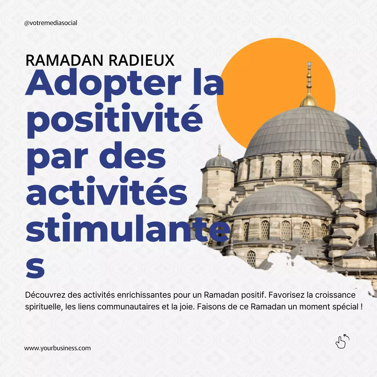 Bleu Orange Guide d'astuces simples pour le Ramadan