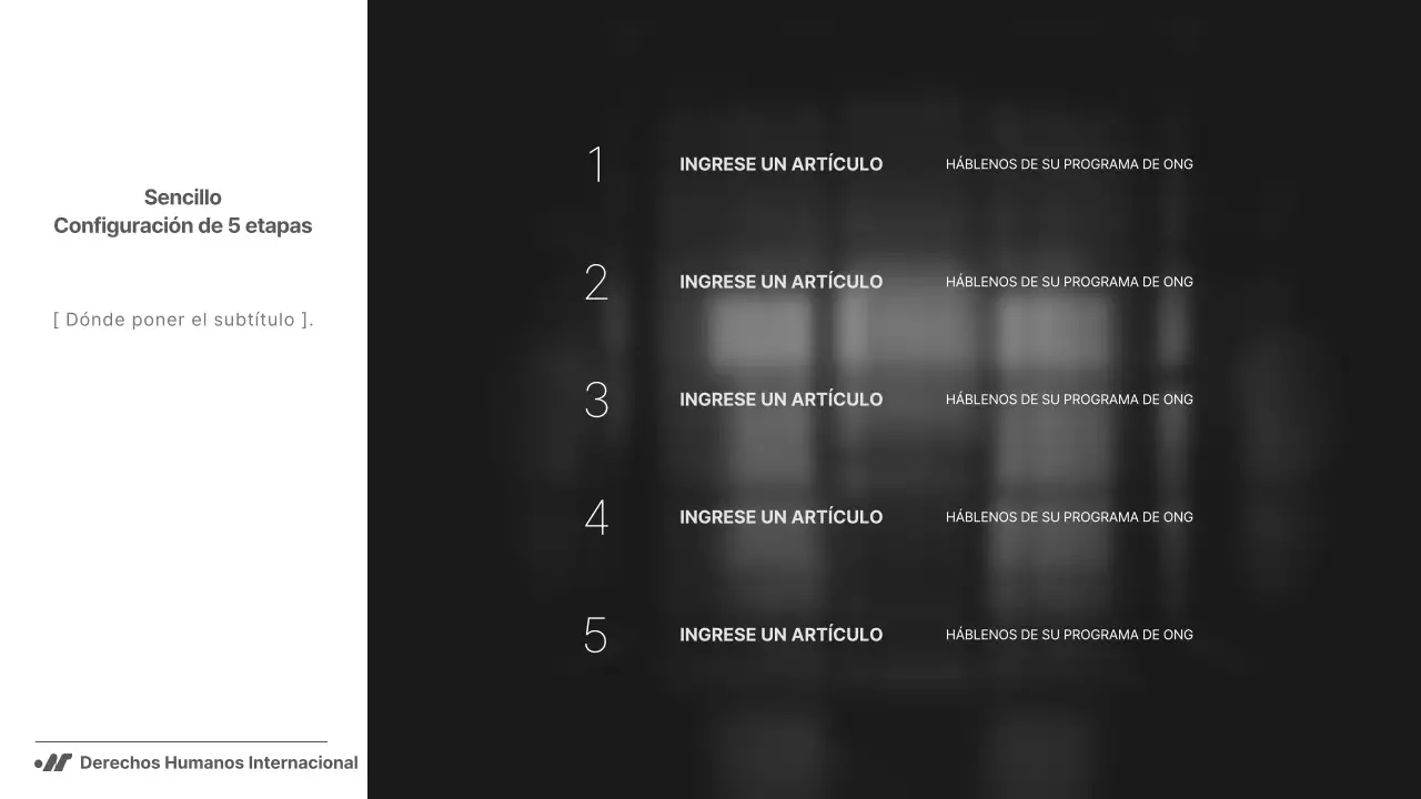 Informe en blanco y negro, sencillo pero contundente, para las ONG