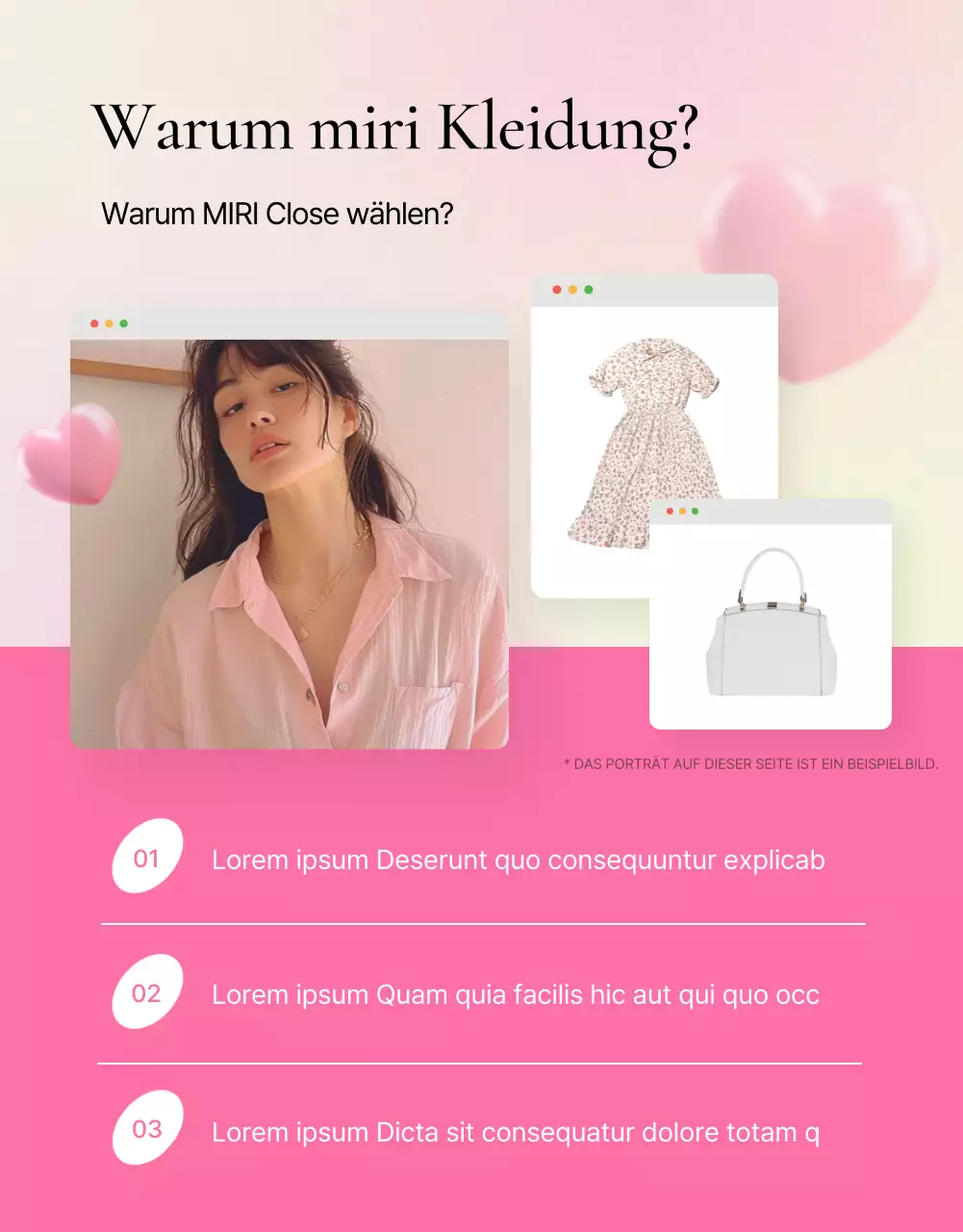 Fördern Sie ein trendiges Modedetail Intro in Rosa