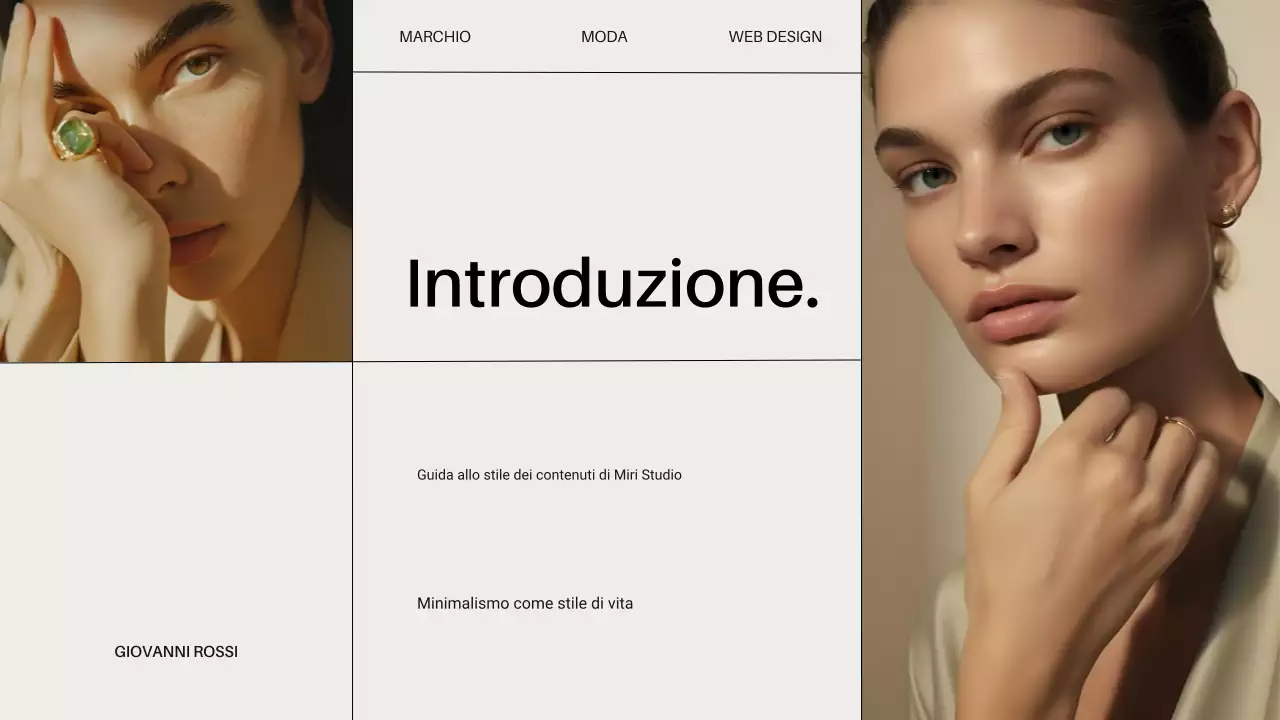 Strategia di guida allo stile del marchio moderno Ivory