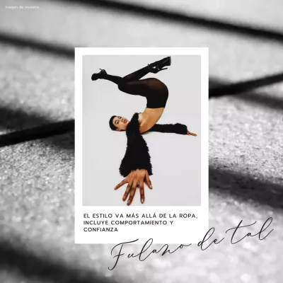 Promoción del blog de moda y estilo de vida modernos en blanco y negro