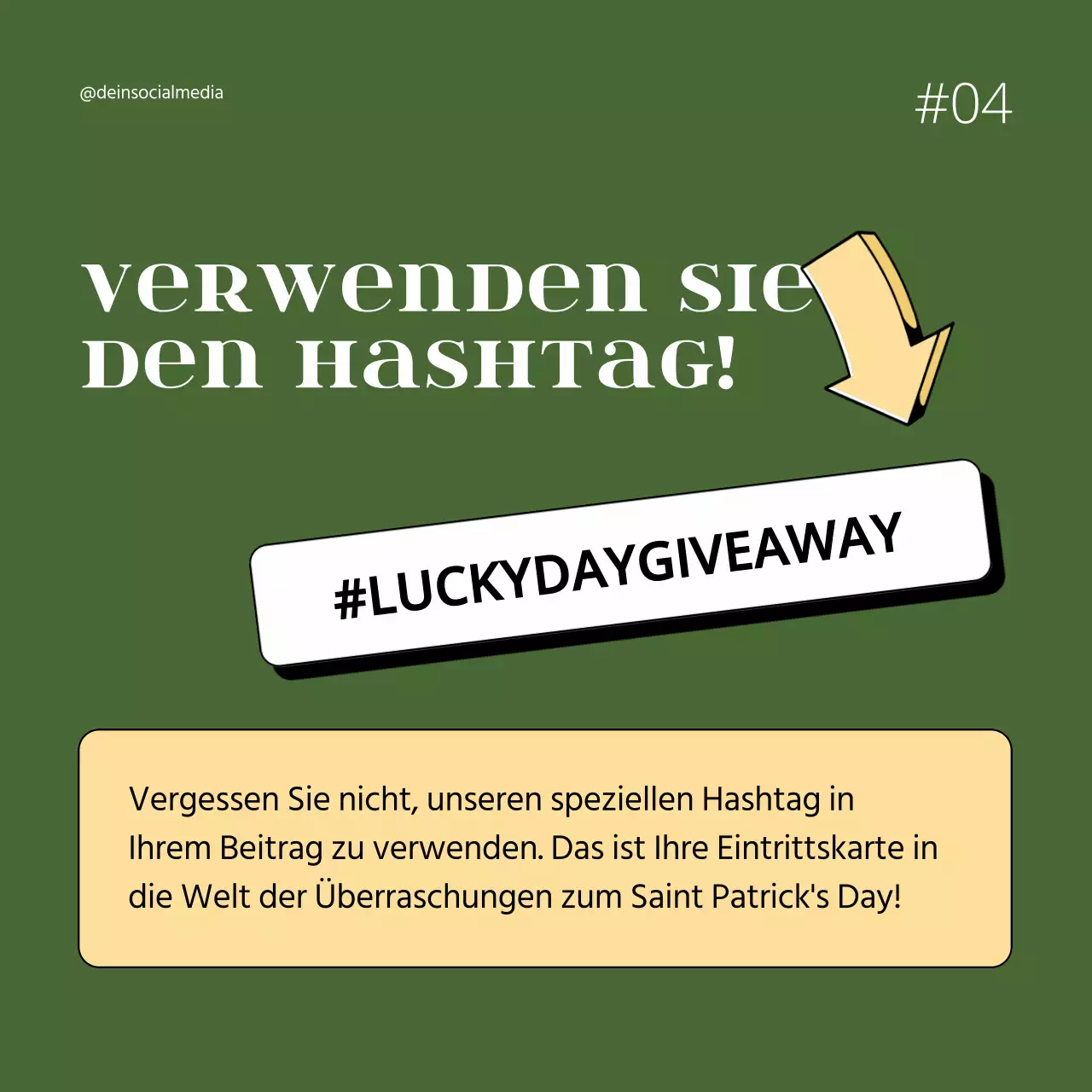 Grün-gelbe Retro-St.-Patrick's-Day-Werbung