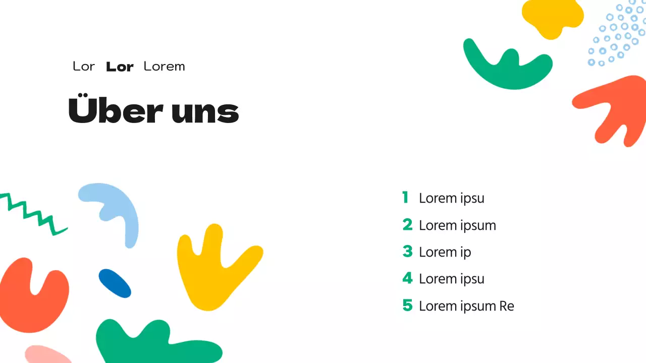 Ein niedlicher grün-orangefarbener Kunstschulprospekt