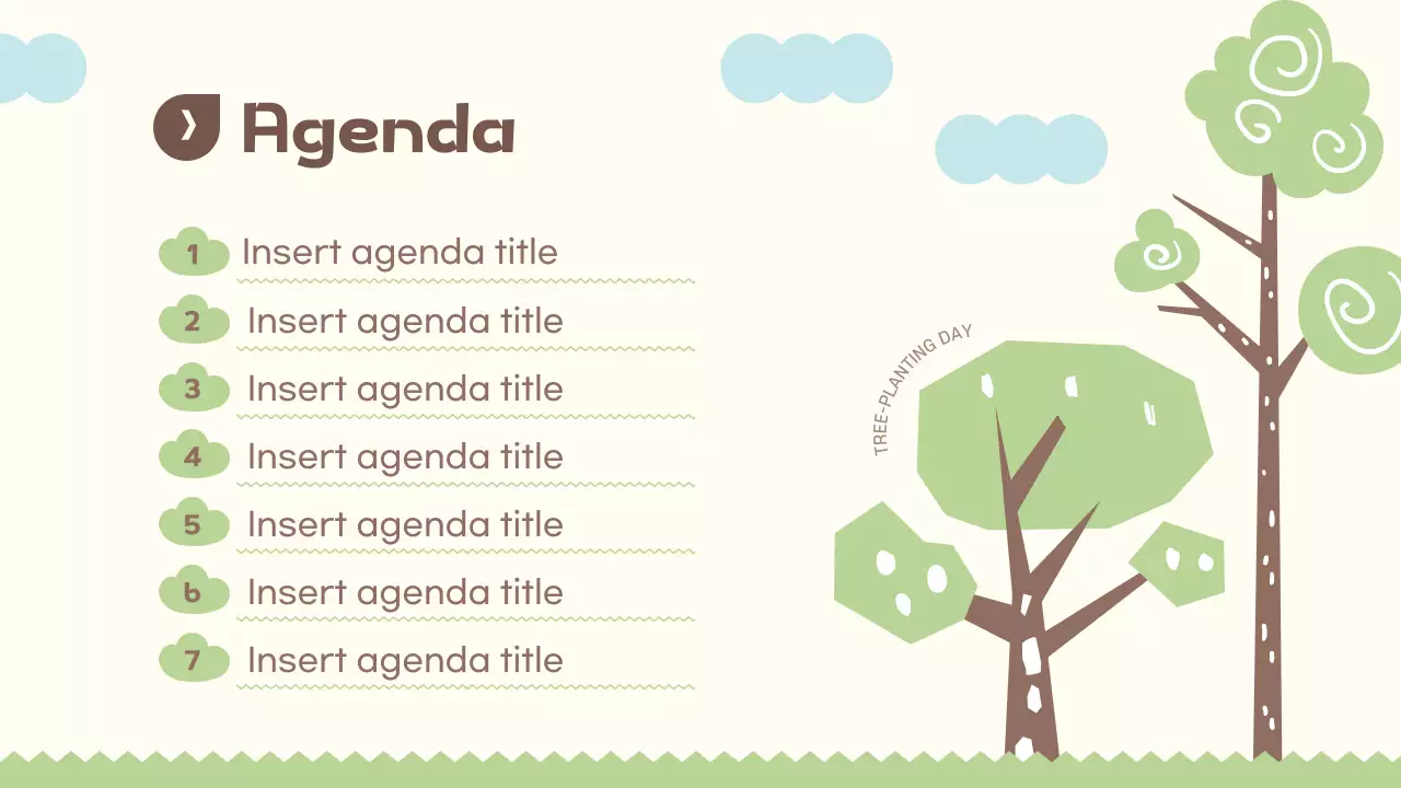 Green Nature Arbor Day Agenda Presentation