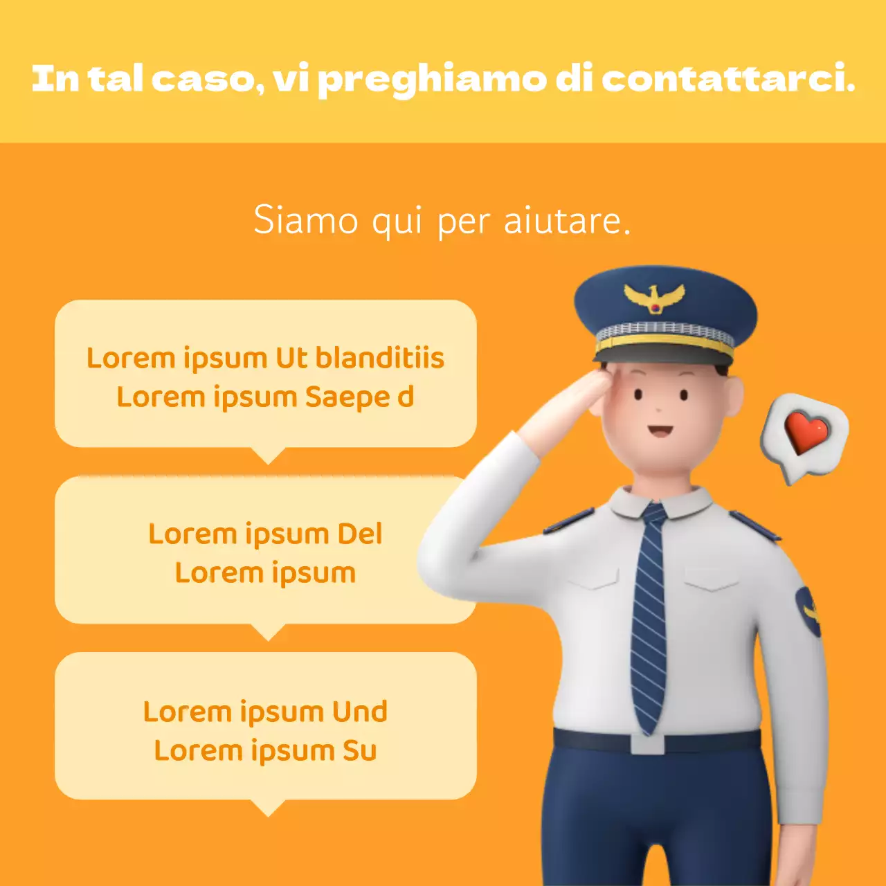 Una simpatica campagna di consulenza sulla violenza nelle scuole in giallo e arancione