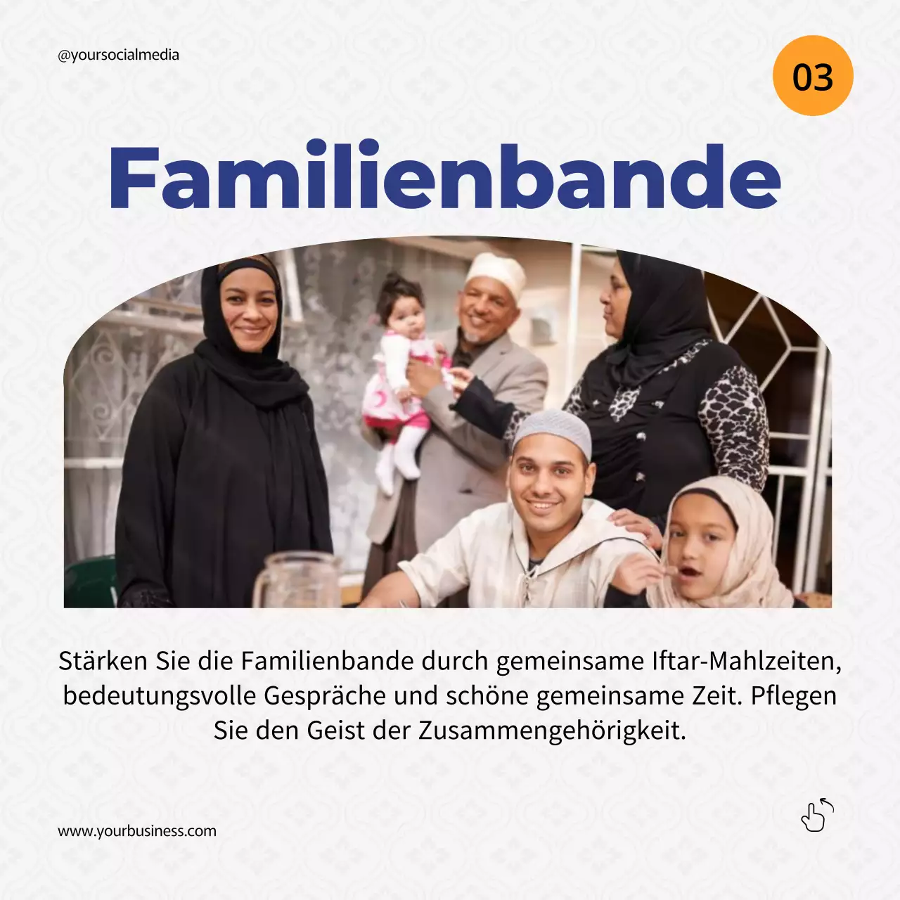Blue Orange Einfache Ramadan-Tipps Anleitung