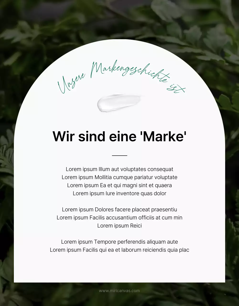 Förderung einer einfachen grün-weißen Intro-Seite für Naturkosmetik
