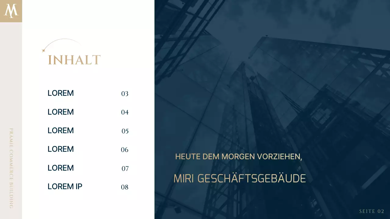 Ein luxuriöses Immobilienangebot in Marineblau und Gold