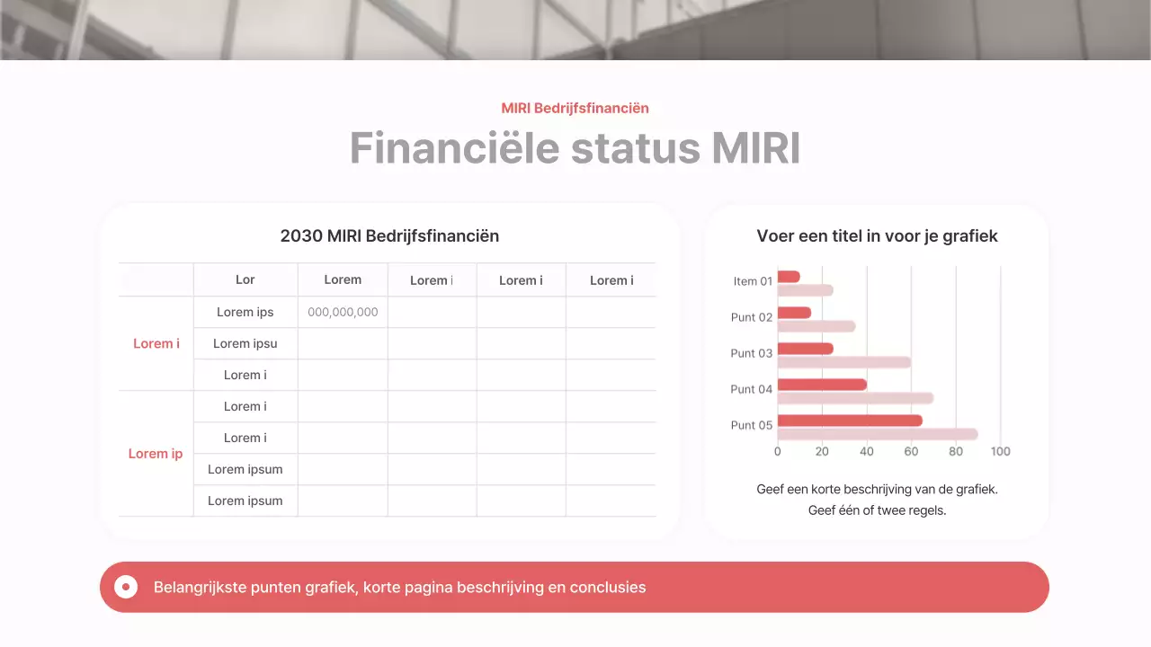 Een eenvoudige zakelijke prospectus in rood