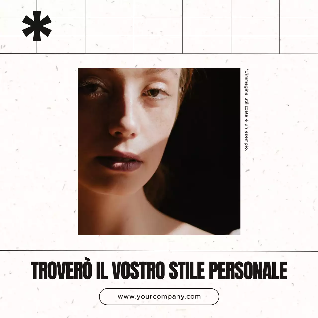 Grigio e nero Minimal Fashion Stylist Servizio Pubblicità