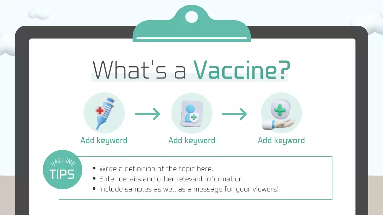 민트 미니멀 백신 가이드 프레젠테이션