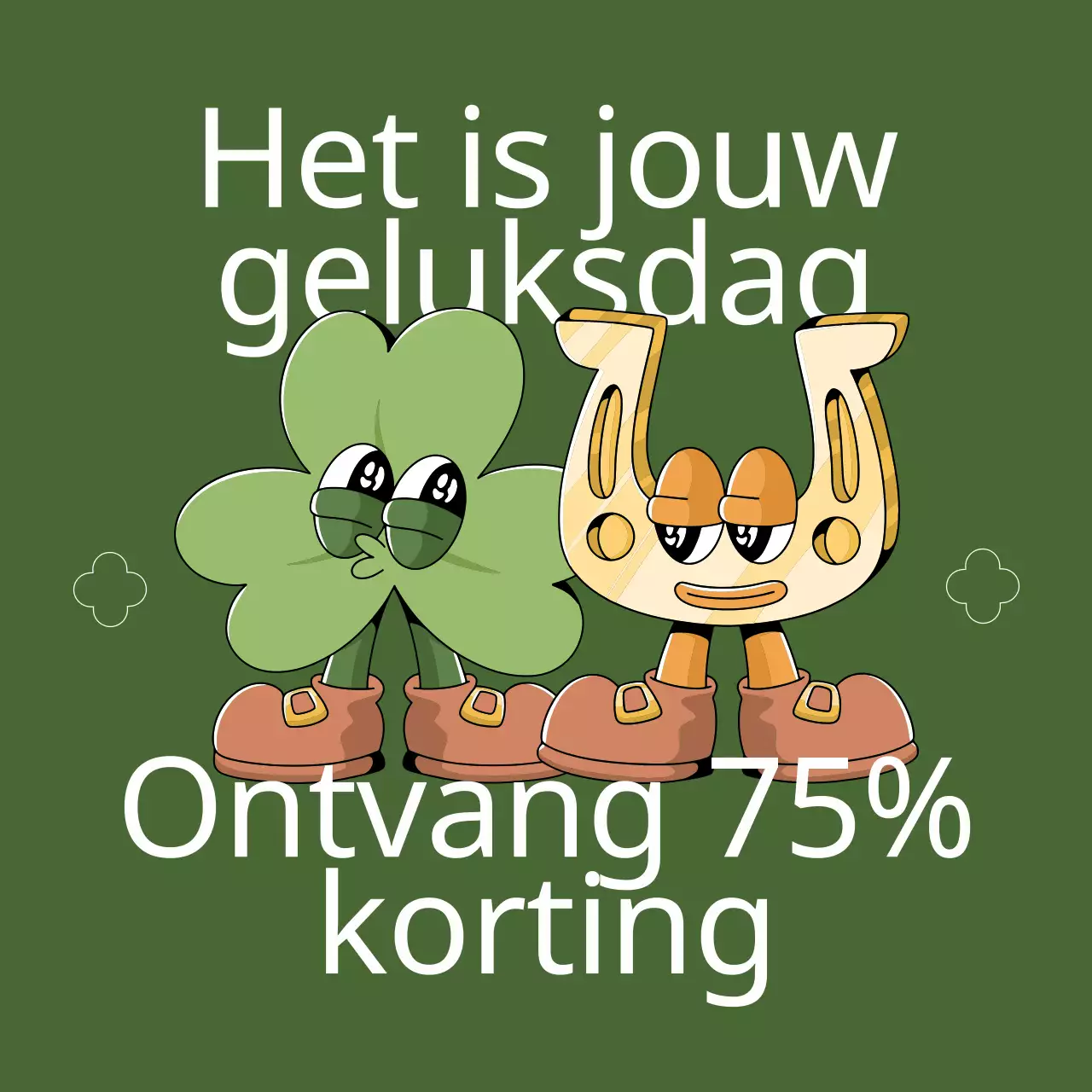 Groen en geel Retro St. Patrick's Day Giveaway Advertentie