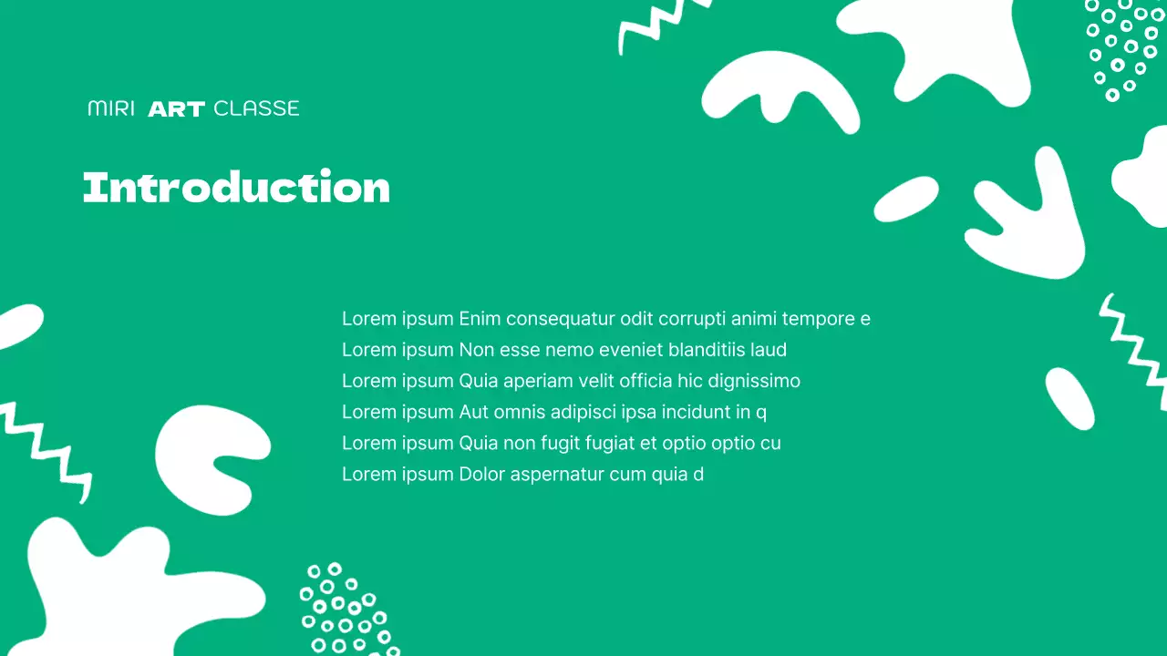 Un joli prospectus d'école d'art vert et orange