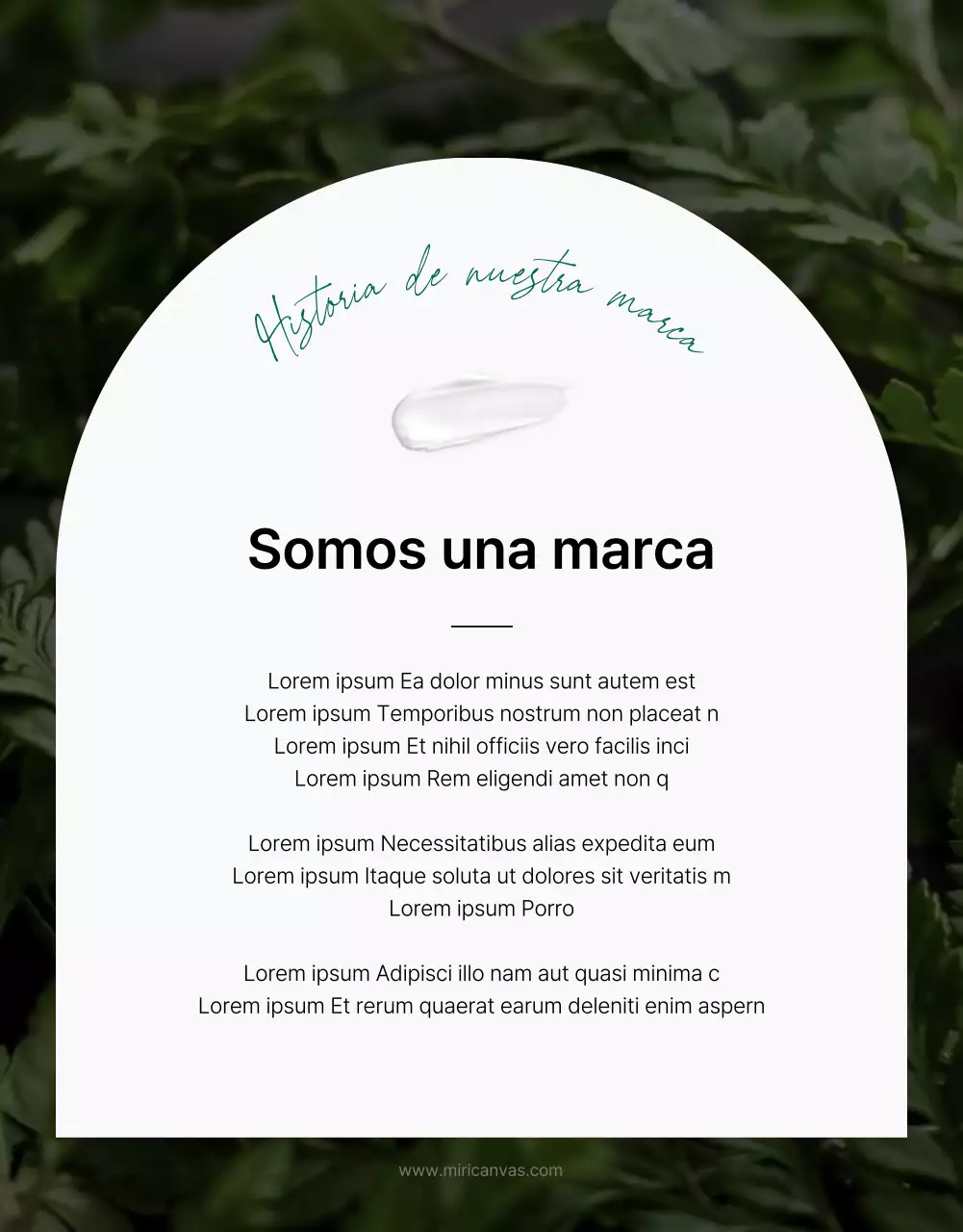 Promover una sencilla página de introducción en blanco y verde para cosméticos naturales