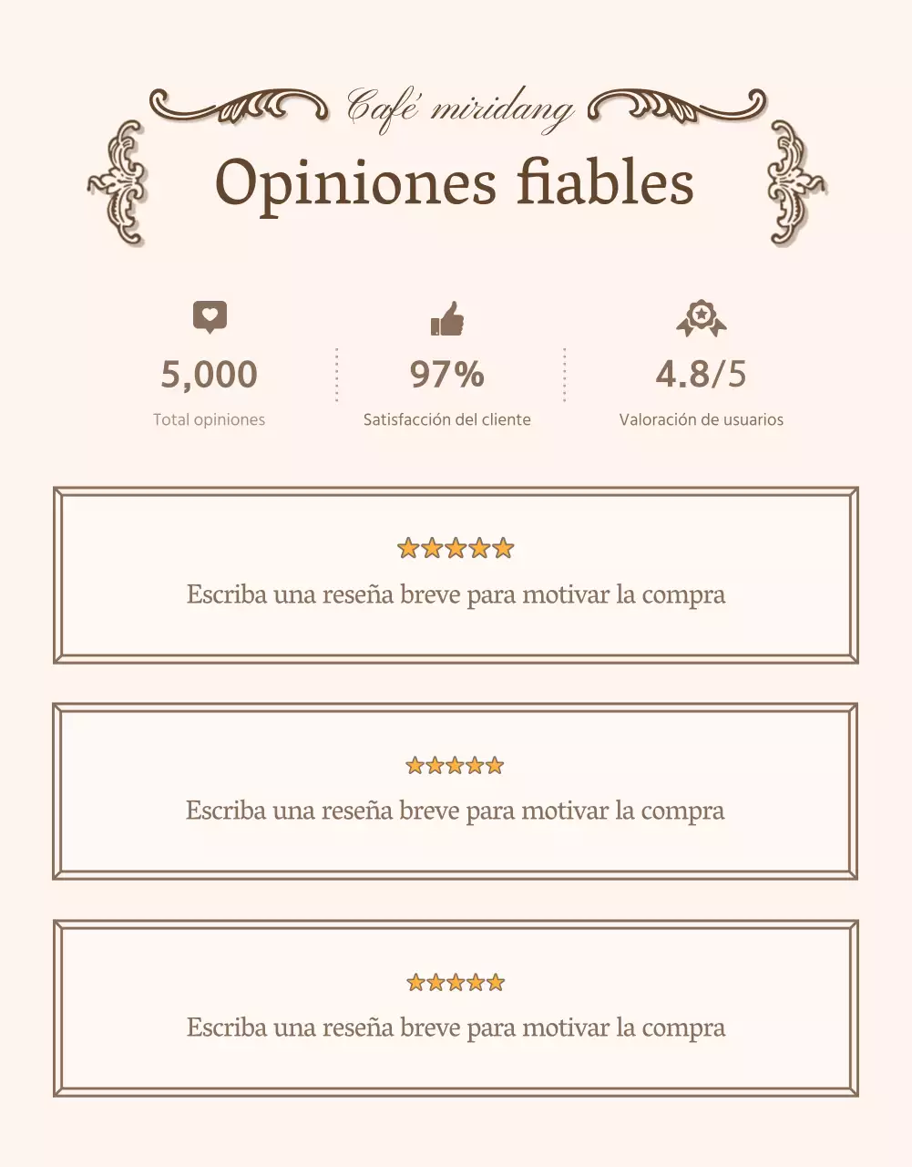 Promover una cafetería-panadería de concepto vintage en marfil y beige