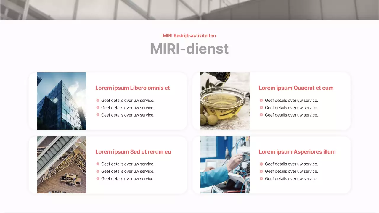 Een eenvoudige zakelijke prospectus in rood