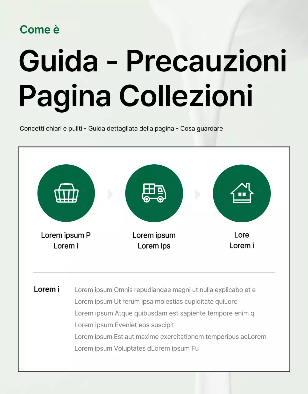 Promuovere una semplice pagina di controllo della cosmesi naturale verde e bianca