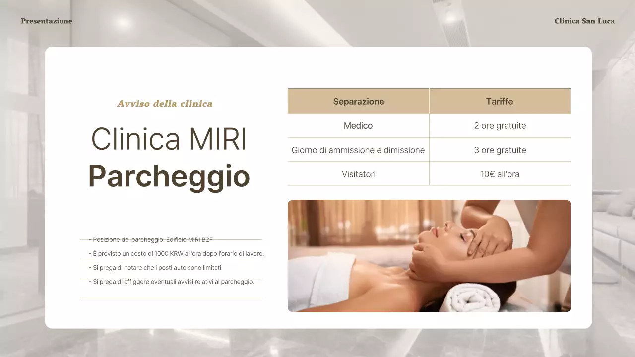 Annuncio di una lussuosa clinica dermatologica in marrone e beige