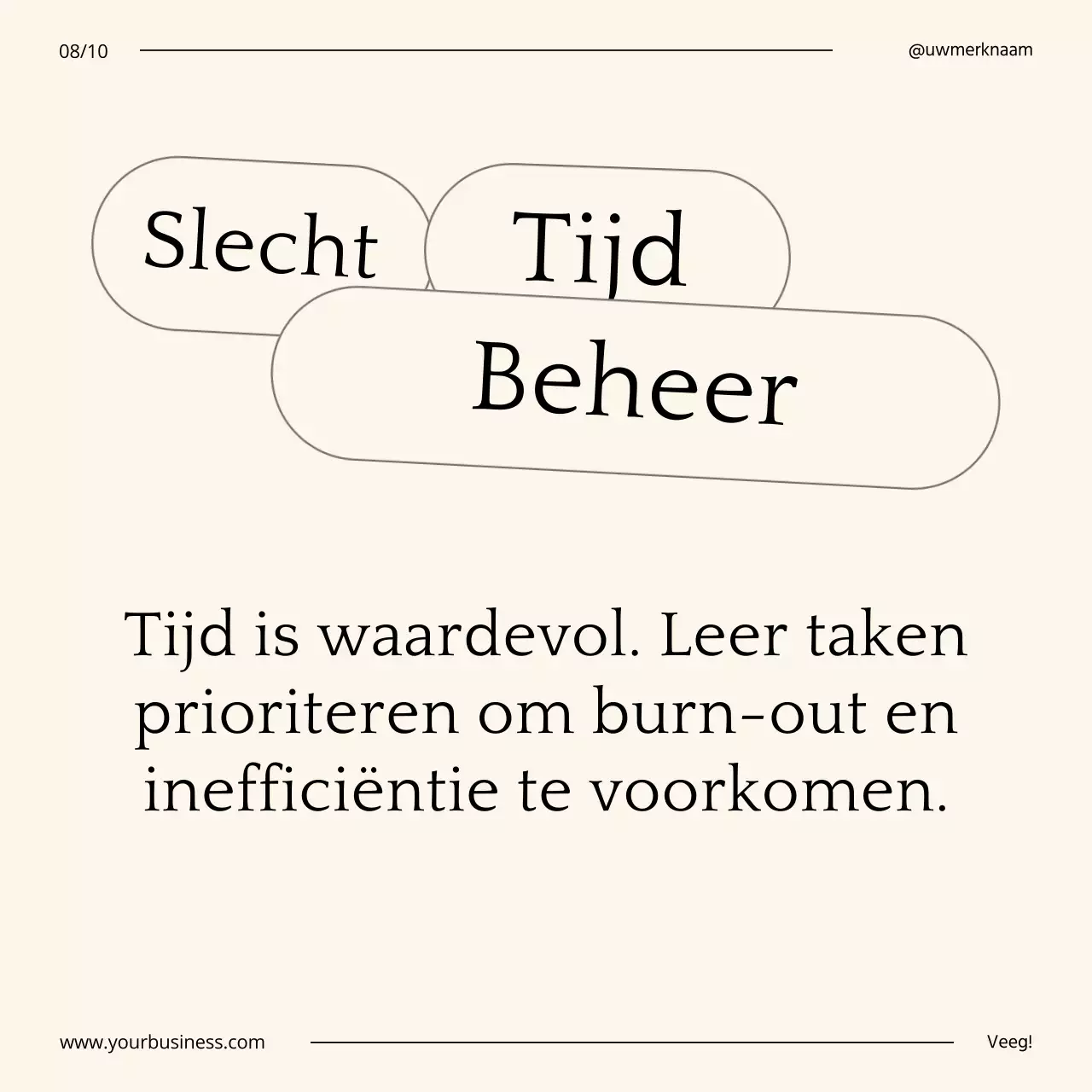 Beige en zwarte minimalistische zakelijke tips voor zelfgroei