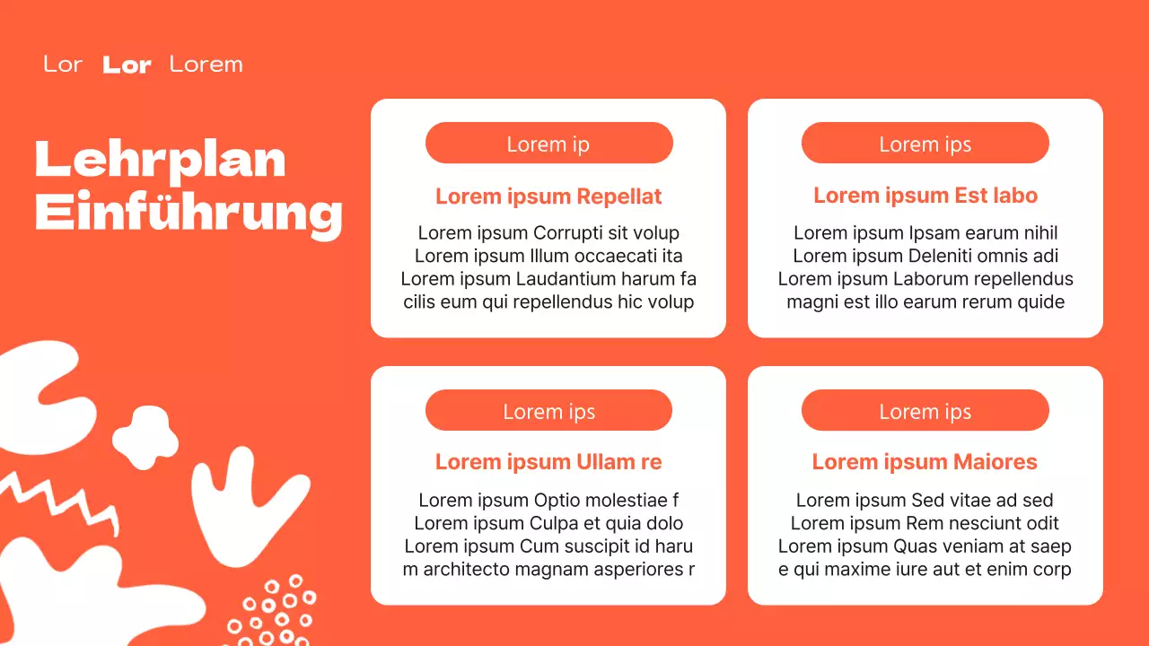 Ein niedlicher grün-orangefarbener Kunstschulprospekt