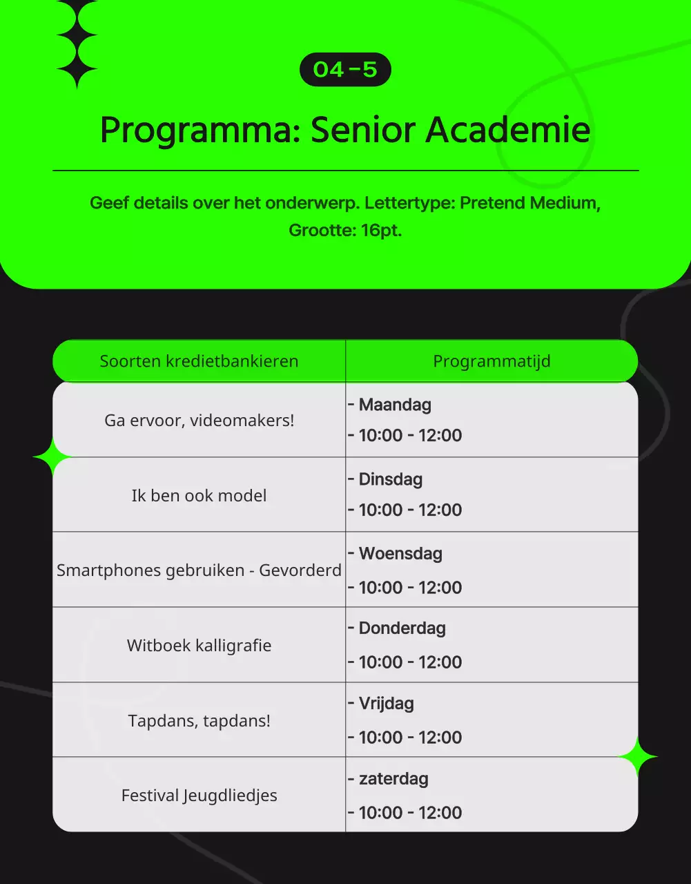 Een modern centrum voor levenslang leren promoten in kastanjebruin en zwart
