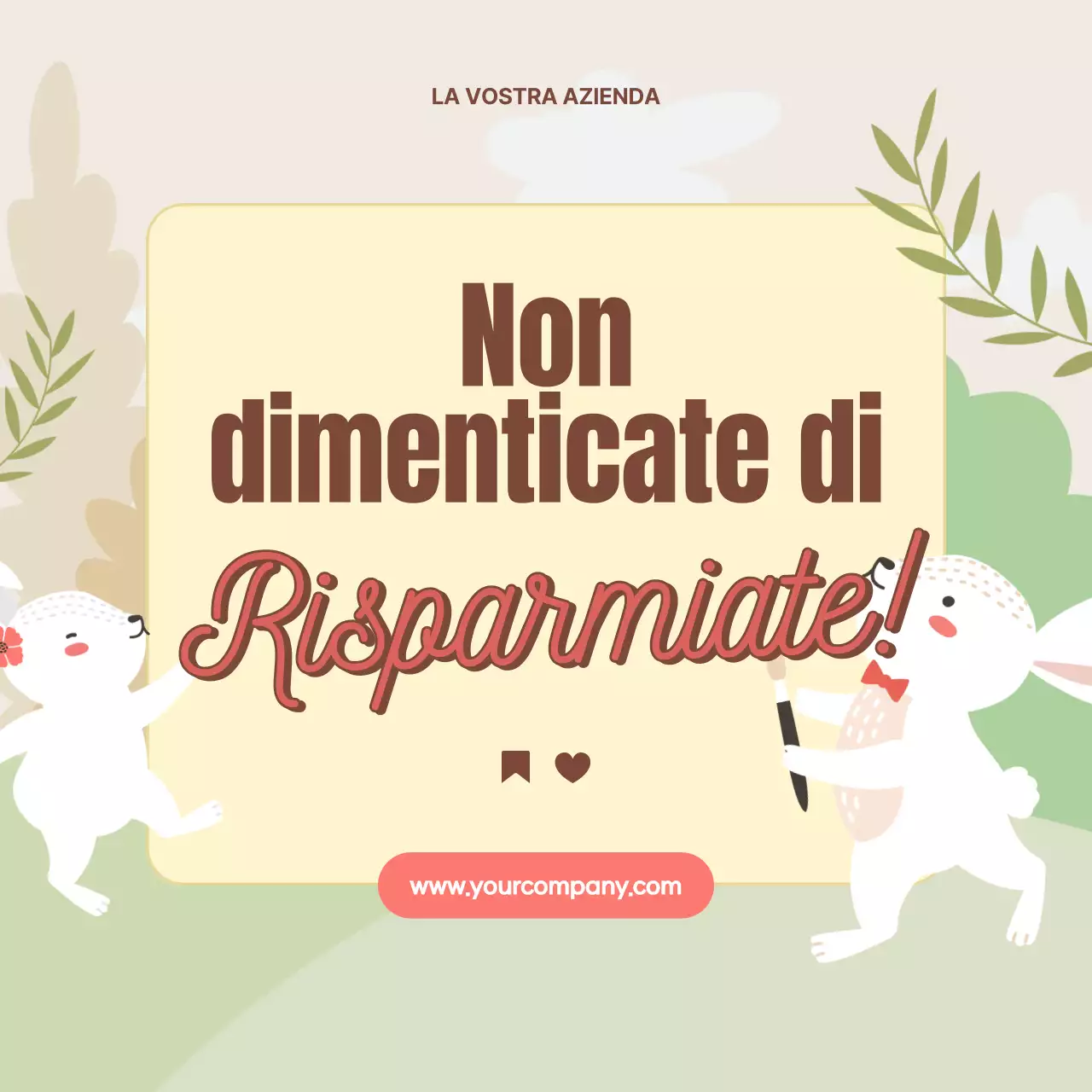 Beige e verde di charme per il giorno di Pasqua Origini pubblicitarie