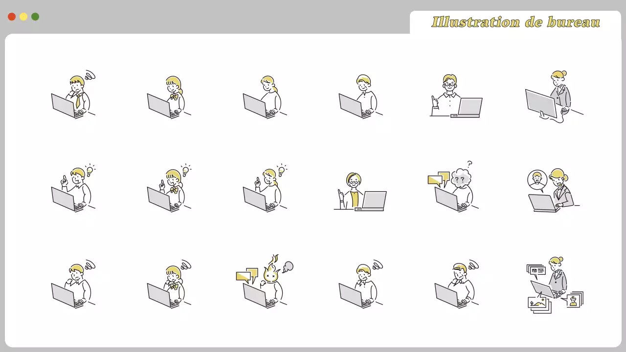 illustration de bureau simple