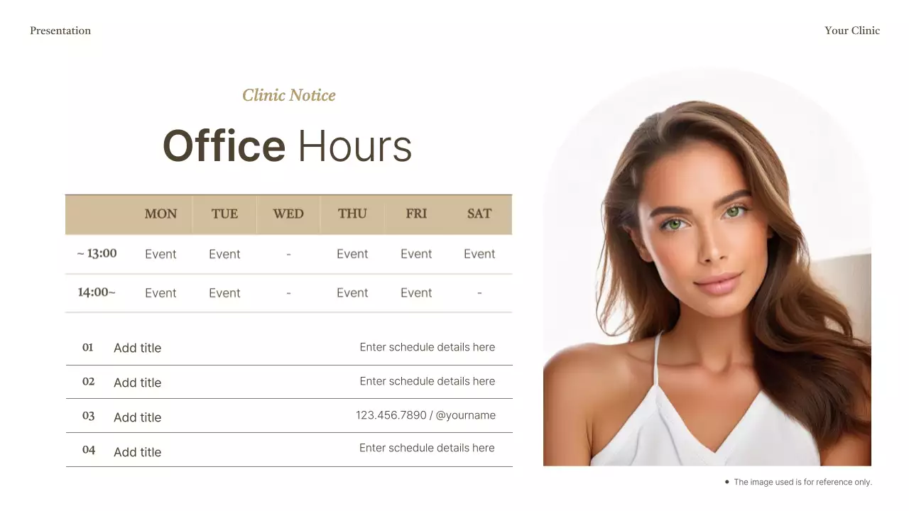 Pengumuman Klinik Profesional Beige