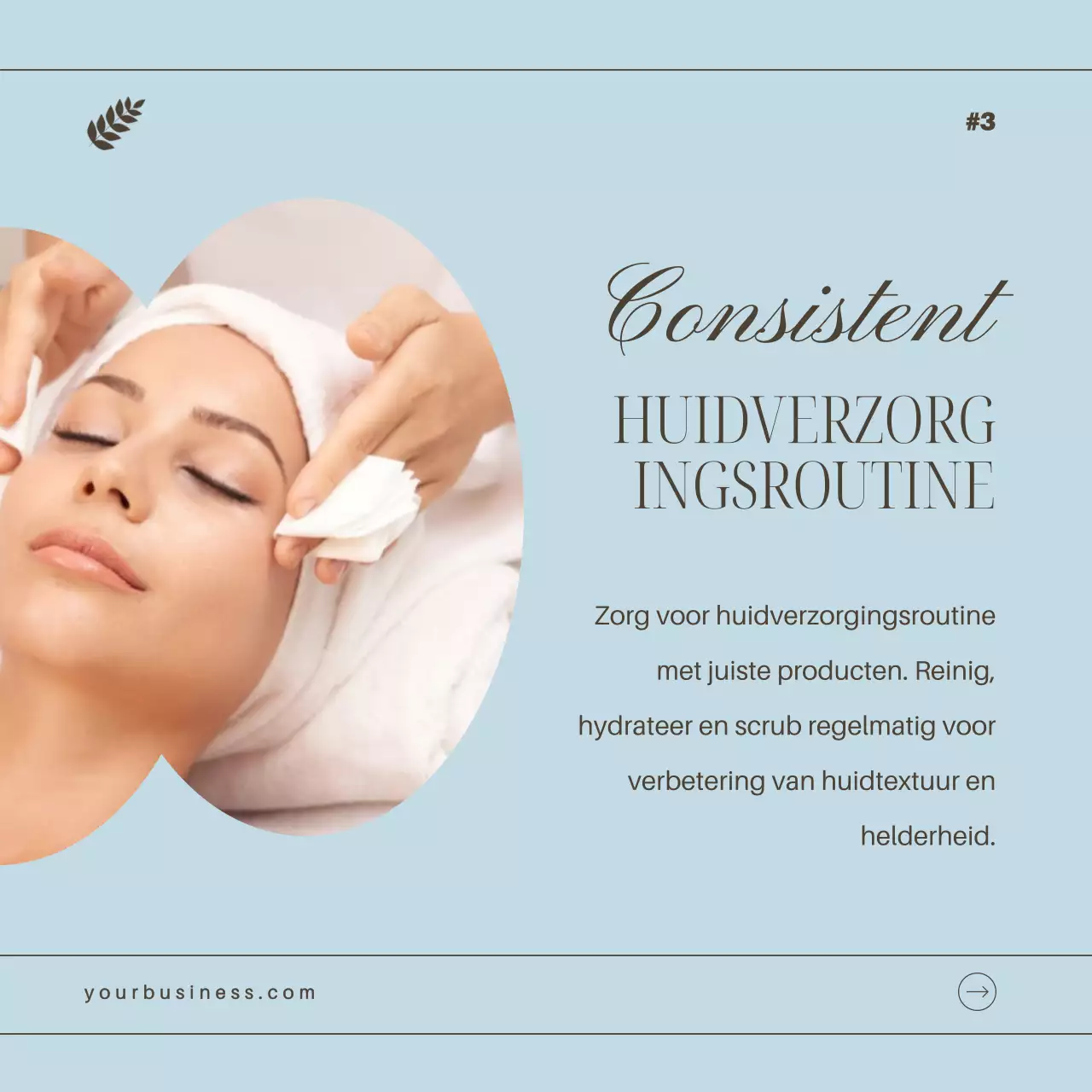 Hemelsblauwe en bruine elegante tips voor huidverzorging