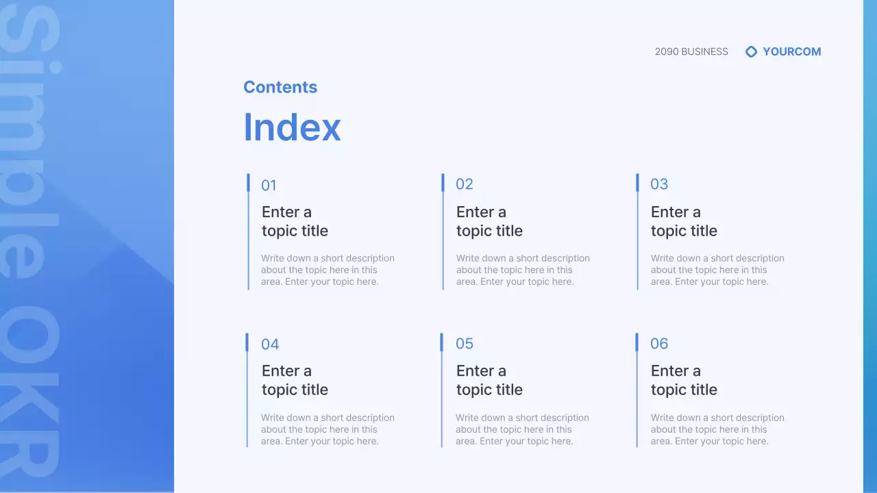 블루 모던 직원 가이드 프레젠테이션