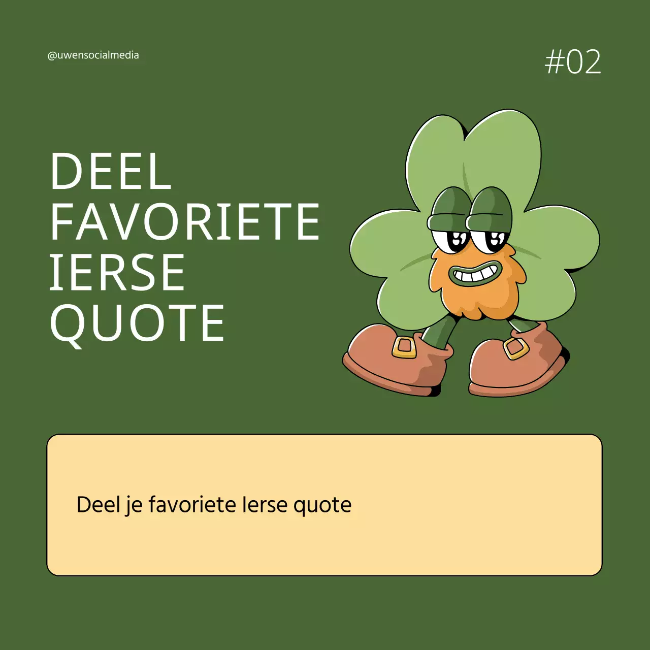 Groen en geel Retro St. Patrick's Day Giveaway Advertentie