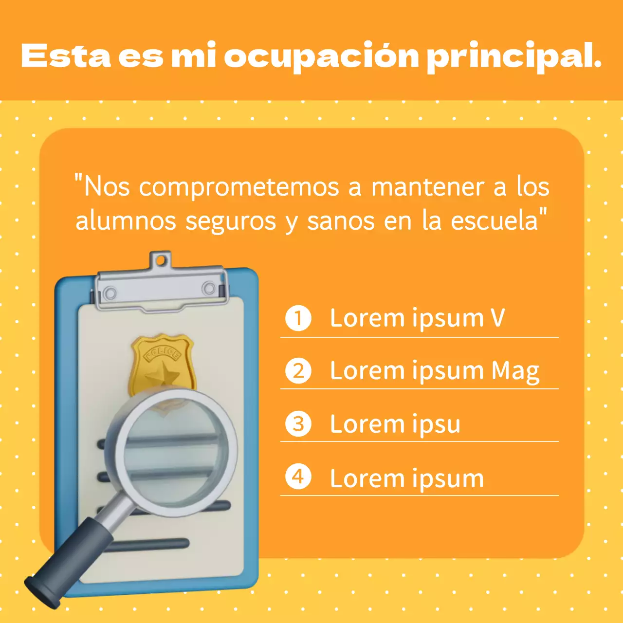Una bonita campaña amarilla y naranja de asesoramiento sobre la violencia escolar