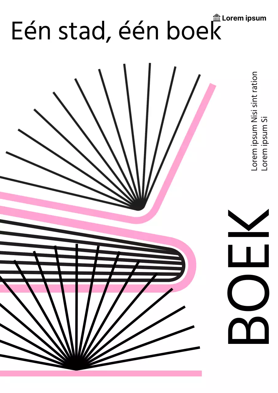 Een witte, minimalistische bibliotheek promoten