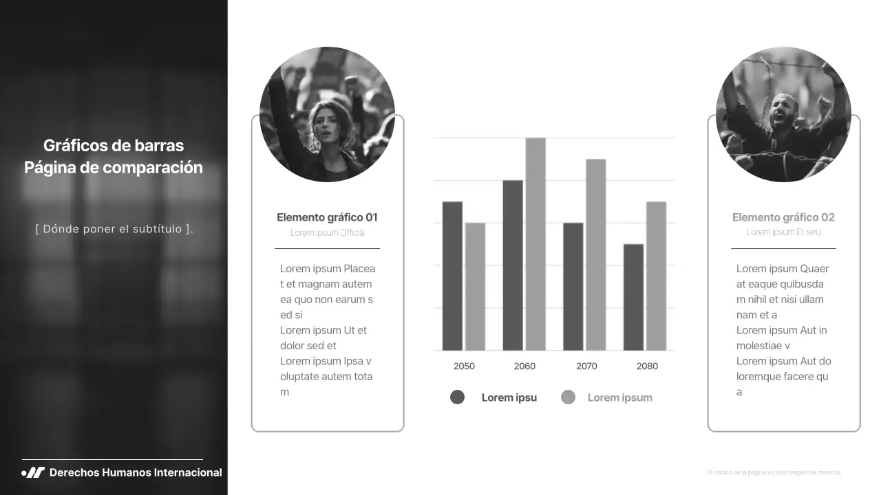 Informe en blanco y negro, sencillo pero contundente, para las ONG