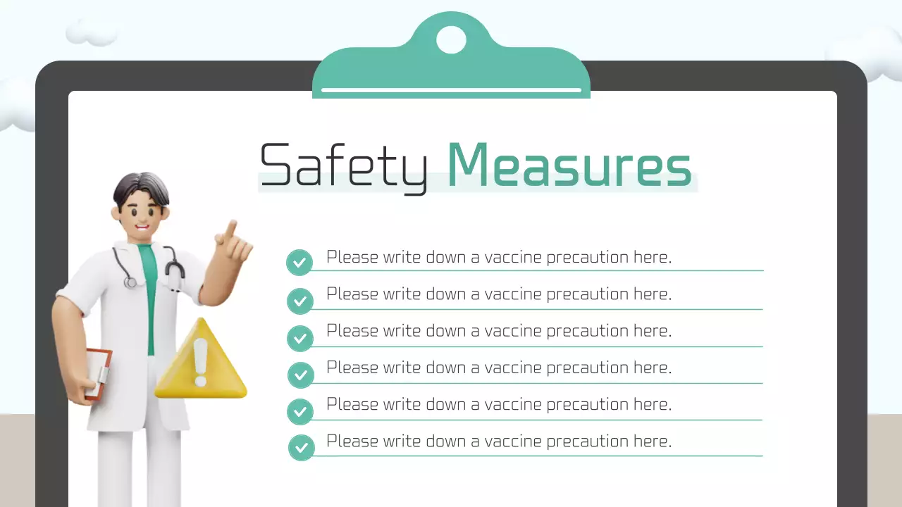 민트 미니멀 백신 가이드 프레젠테이션