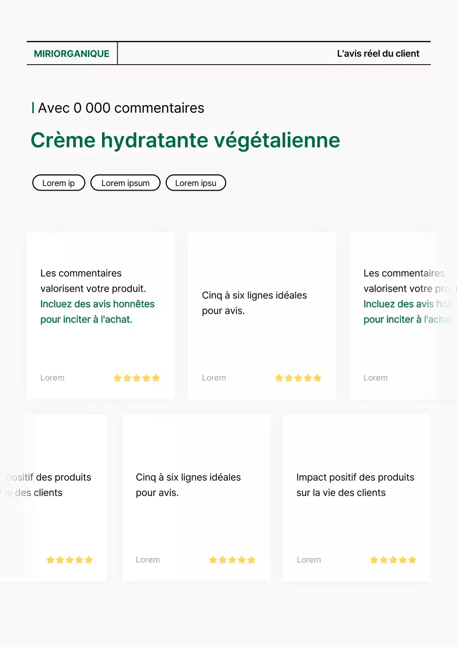 Un simple billet d'évaluation d'un centre commercial vert et blanc