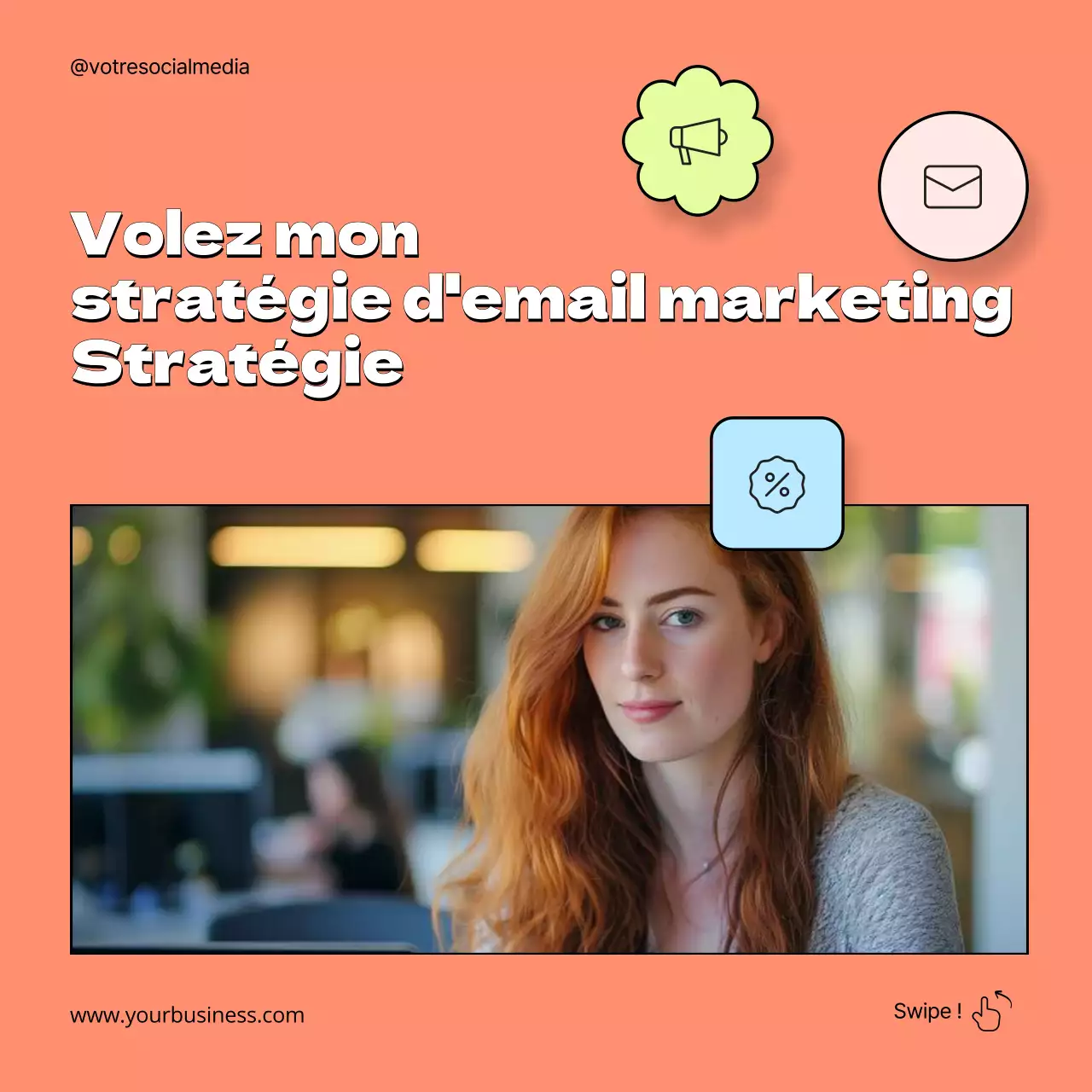 Guide de stratégie d'email marketing pour les géométries orange et néon
