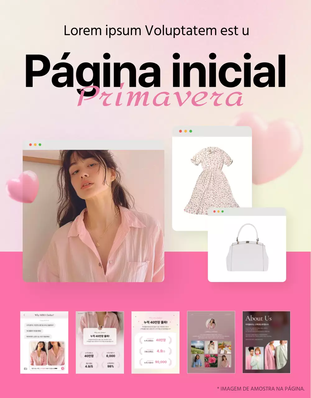 Promova um pormenor de moda moderno introduza em rosa